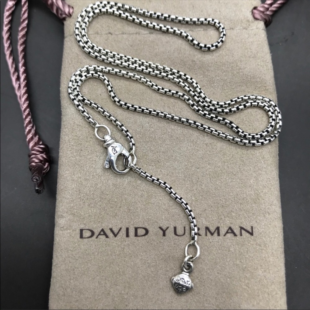 David Yurman 925 Sterling Silver Baby Box Chain